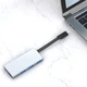 USB адаптер 4 в 1 HUB Vokamo із вбудованим шнуром Type-C VOKAMO HT3 (UFTHT3) - зображення 11