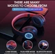 Беспроводные наушники B39 Bluetooth 5.0 полноразмерные с подсветкой, AUX, MP3, Черный с красным - изображение 5