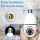 Панорамная IP-камера-лампочка видеонаблюдения с Wi-Fi 360 градусов вращения, 90 градусов наклона, Белый - изображение 2