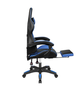 Крісло геймерське KrugerMatz GX-150 з підставкою для ніг Black/Blue - зображення 7