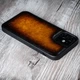 Чохол бампер із натуральної шкіри Exclusive для Samsung S24 Plus ручне фарбування | Золотий - зображення 4