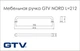 Мебельная ручка-скоба GTV NORD черный матовый (UZ-NORD-192-20M) - изображение 2