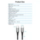 Кабель Type-C-Type-C Vention TPE Nylon PD 60W 3A 480Mps Nickel-Plated 1m Grey (TADHF) - зображення 2