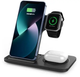 Док станция беспроводная зарядка Qi 3в1 Proda PD-W8 5-15W Watch AirPods Phone black - изображение 2