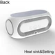Беспроводная зарядка с LED часами, будильником, термометром Hitech Wireless Charger 10W QI W228 белая - изображение 3