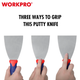 Шпатель ударный WORKPRO 40 мм, нержавеющая сталь, мягкая ручка PRO WP321009 - изображение 3