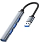 USB-хаб Dynamode USB 3.0 Type-A на 4 порти: 1 x USB 3.0 3 x USB 2.0 метал темно-сірий (DM-UH-312) - зображення 1