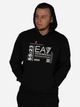 Bluza męska z kapturem EA7 Train Logo Series U Qr Code Hoodie Rn Coft XL Black (8056787398757) - obraz 4