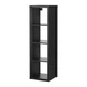 Стелаж 1х4 IKEA KALLAX чорно-коричневий 402.758.46 - зображення 1