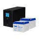 Комплект резервного живлення: ДБЖ Kraft PSW1000VA/800W(LCD)24V UPS + акумулятор Trinix 26 Аг гелевий (2 шт.) (42-00061-9) - изображение 1