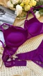 Красивый комплект: бюстгалтер и трусики 85D(XL) аметист 2103334 - изображение 9