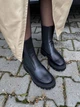 Женские челси высокие зимние кожаные 37 черные (4926) - изображение 3