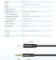 Кабель Vention Audio 3.5 mm M - 3.5 mm F, 1m, Black (BHBBF) - зображення 10