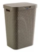 Корзина для белья с крышкой Rotho Country 55l капучино - изображение 1