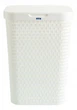 Корзина для белья с крышкой Rotho Country 55l белый - изображение 2