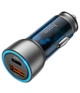 Адаптер автомобільний Hoco Type-C to Type-C cable Sprinter dual port Car charger NZ8 |1USB/1Type-C, QC/PD, 43W/3A| синій - зображення 2