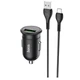 Адаптер автомобильный Hoco Type-C Cable Mighty single port Car charger Z43 |1USB, 3A, QC, 18W| черный - изображение 1