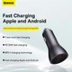 Адаптер автомобільний Baseus Golden Contactor Pro Triple Fast Charger Car Charger |1USB/2Type-c, PD/QC, 65W/3A| сірий - зображення 11