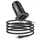 Адаптер автомобильный Hoco Micro USB Cable Wise road dual port Car charger set NZ4 |2USB, 4.8A| черный - изображение 1