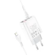 Адаптер сетевой Hoco Lightning cable Easy charge digital display charger set C93A |3USB, 3.4A| белый - изображение 2