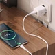 Адаптер мережевий Hoco Type-C Cable Briar dual Port charger set N8 |2USB, 2.4A| (Safety Certified) білий - зображення 8