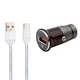 Адаптер автомобильный KONI STRONG Type-C Cable KS400QC |18W, 1USB, QC3.0| серый - изображение 1