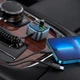 Адаптер автомобильный Hoco Energy with Lightning/Type-C Cable car BT FM transmitter E74 |2USB, 3A/18W, QC| серый - изображение 7