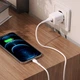 Адаптер сетевой Hoco Lightning Cable Briar dual port charger set N8 |2USB, 2.4A| (Safety Certified) белый - изображение 5