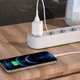 Адаптер сетевой Hoco Lightning Cable Briar dual port charger set N8 |2USB, 2.4A| (Safety Certified) белый - изображение 6