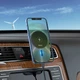Держатель Hoco Magic magnetic wireless fast charging Car holder CA91 |5W-15W Max| черный - изображение 7