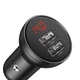 Адаптер автомобильный BASEUS Digital Display Dual |2USB, Lightning/Micro/Type-C cable, 4.8A, 24W| черный - изображение 3