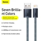 Кабель Baseus Lightning Dynamic Series Fast Charging Data Cable |2м, 2.4A| серый - изображение 8