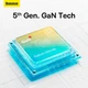 Адаптер мережевий OS-Baseus GaN5 Fast Charger (mini) 1C|1Type-C, QC/PD, 30W| чорний - зображення 10