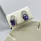 Сережки серебряные с александритом 4,67 г - изображение 1