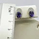 Сережки серебряные с александритом 4,67 г - изображение 4