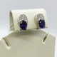 Сережки серебряные с александритом 4,67 г - изображение 5