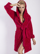 Халат жіночий теплий з капюшоном DKaren Housecoat Diana S Raspberry (5901780658106) - зображення 1