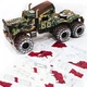 Деревянный 3D пазл-конструктор THEGRAVIX "Тягач" Зеленый Военный 496 деталей (04029) - изображение 4