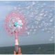 Генератор мыльных пузырей Round Bubble Wand, в виде ветряной мельницы, розовый, 1шт - изображение 3