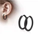 Серьги-кольца из стали Spikes черные (Диаметр: 10 мм)(SE3065K-10) - изображение 2