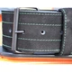 Атлетический пояс MadMax MFB-301 Suede Single Prong шкіряний Black/Green XXL (MFB-301_XXL) - изображение 9