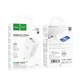 Мережевий Зарядний Пристрій Hoco C126A Pure PD/QC 40W(2C1A) з кабелем Type-C to Lightning 1m White - зображення 2