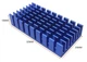Алюминиевый радиатор ENOKAY KG-370 для охлаждения 50×25×10 мм (Blue) для чипов, VRM, SSD и электроники - изображение 2