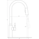 Смеситель кухонный Globus Lux ALPEN SBT1-2033-GP с выдвижным изливом черная сталь pvd - изображение 4