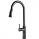 Смеситель кухонный Globus Lux ALPEN SBT1-2033-GP с выдвижным изливом черная сталь pvd - изображение 6