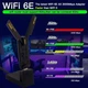 Адаптер WiFi 6E 2.4/5/6GHz 160MHz RTL8832CU USB3.0 802.11AX Mu-MIMO 1024-QAM 2х5 дБ с подставкой - изображение 2