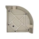 Lidz Душевой поддон KAPIELKA ST80x80x14 низкий, полукруглый, диаметр слива 52 мм - изображение 4