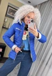 Fashions • Куртка трансформер женская Entony Fashions 42 электрик (№3503/а-бр-мк) - изображение 9