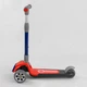 Самокат триколісний RS-9119 Best Scooter, Червоний, складне алюмінієве кермо, 3 колеса PU зі світлом, d = 120*50 мм - изображение 3