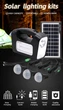 Багатофункціональний LED ліхтар GDLite GD-3 із сонячною панеллю, функцією повербанк, 3 лампочки - зображення 6